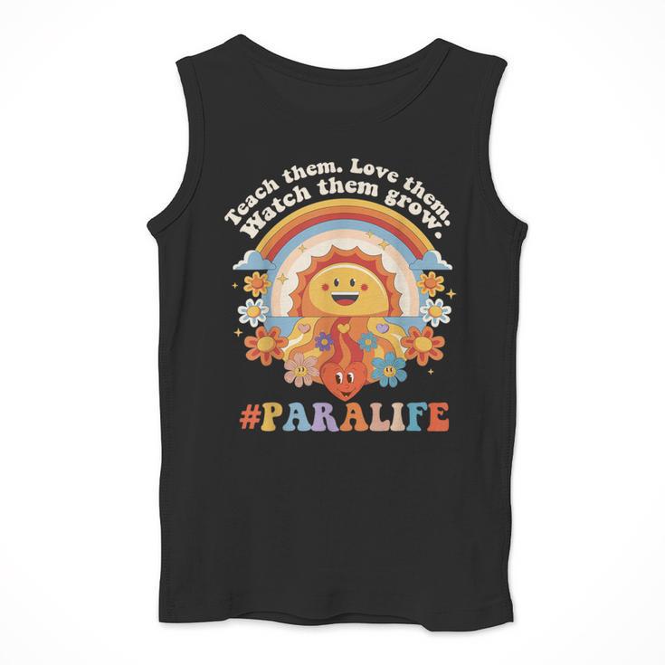 Paraprofessional Para Life Sun Flower Teacher Back To School Men Tank Top, funny design Paraprofessional Para Life Sun Flower Teacher Back To School Men Tank Top, funny design
