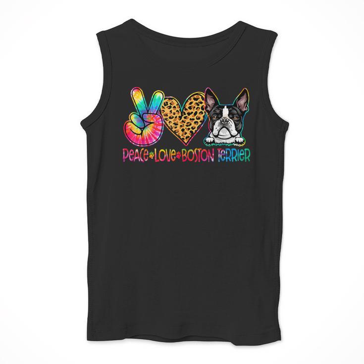 Peace Love Boston Terrier Tie Dye Dog Lover For Men Women Girls Kids Men Tank Top, funny design