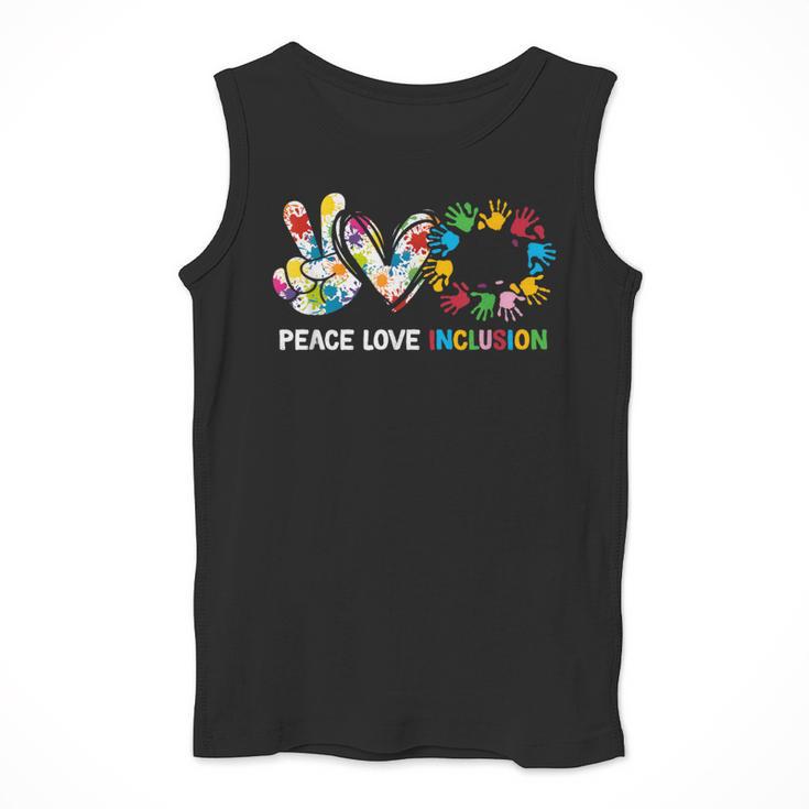 Peace Love Inclusion Sped Squad Special-Ed Teacher Daycare Men Tank Top, funny design
