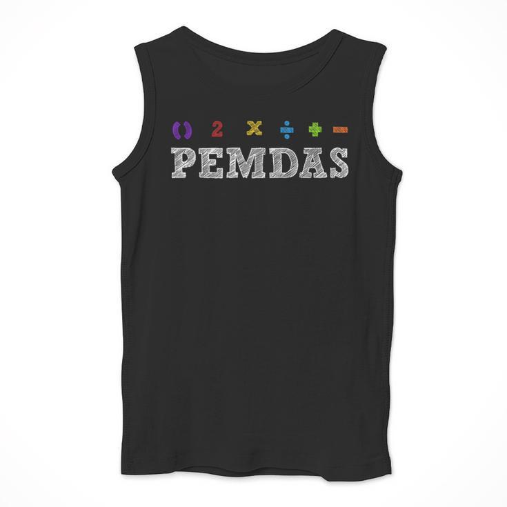 PEMDAS Please Excuse My Dear Aunt Sally Math Rules Teacher Men Tank Top, funny design PEMDAS Please Excuse My Dear Aunt Sally Math Rules Teacher Men Tank Top, funny design