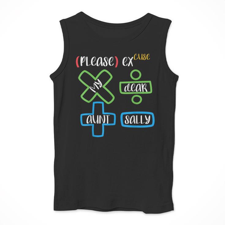 PEMDAS Please Excuse My Dear Aunt Sally Math Teacher Men Tank Top, funny design PEMDAS Please Excuse My Dear Aunt Sally Math Teacher Men Tank Top, funny design