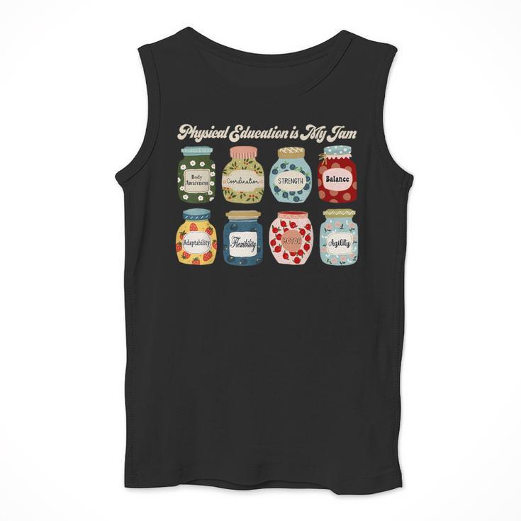 Physical Education Is My Jam Sports PE Coach Teacher Men Tank Top, Pe Teacher Gifts, funny design