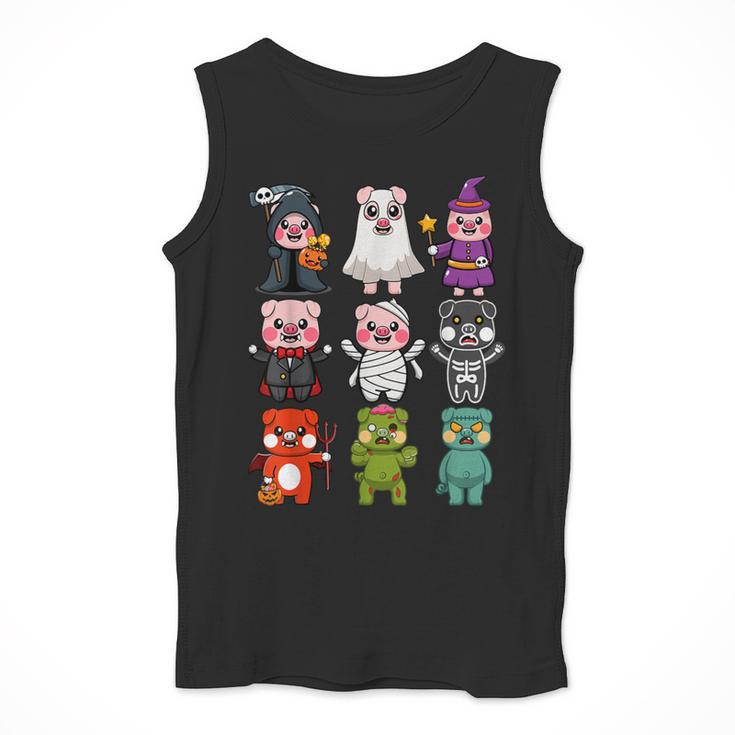 Pig Spooky Ghost Witch Boo-Jee Horror Pumpkin Pig Halloween Men Tank Top, funny design