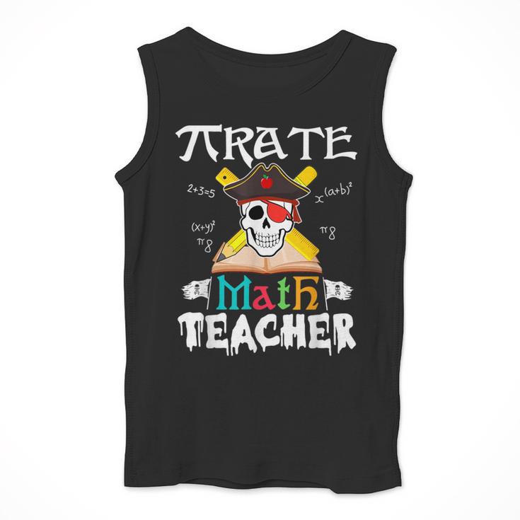 Pirate Math Teacher Skull Pirate Halloween Costume Men Tank Top, funny design Pirate Math Teacher Skull Pirate Halloween Costume Men Tank Top, funny design