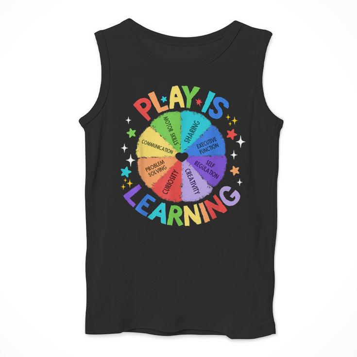 Play Is Learning Teacher Kindergarten For Men Women Kids Men Tank Top, funny design