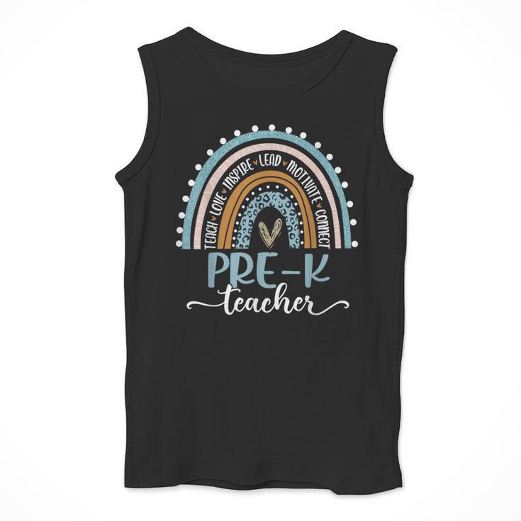 Pre-K Teacher Leopard Boho Rainbow Back To School Men Tank Top, funny design Pre-K Teacher Leopard Boho Rainbow Back To School Men Tank Top, funny design