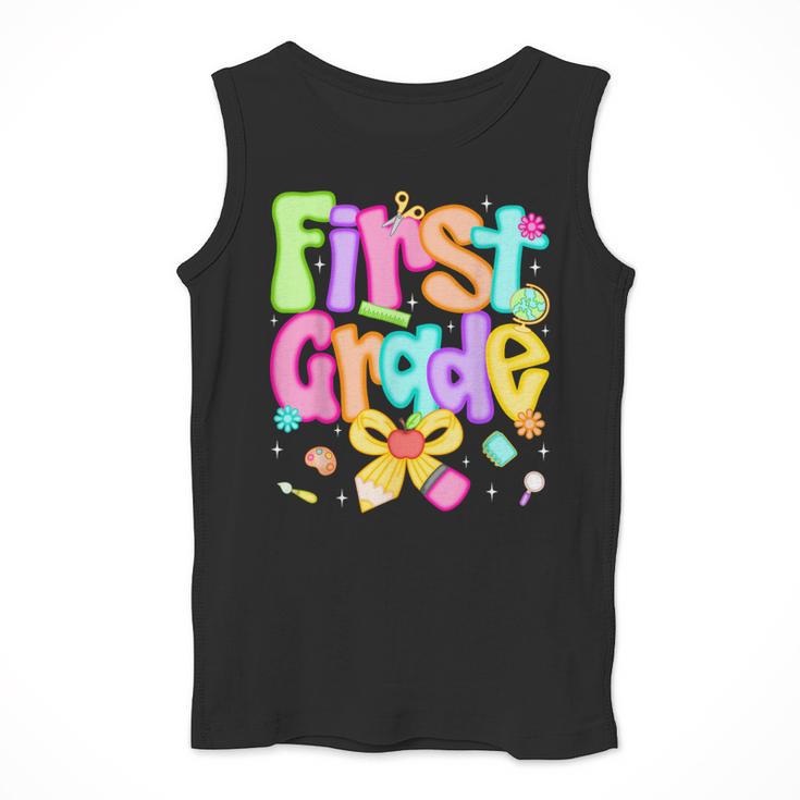 Preppy First Grade Back To School 1st Grade Teacher Girl Kid Men Tank Top, First Grade Teacher Gifts, funny design Preppy First Grade Back To School 1st Grade Teacher Girl Kid Men Tank Top, First Grade Teacher Gifts, funny design