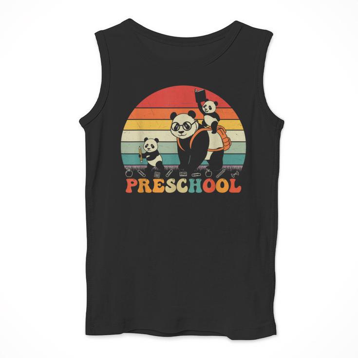 Preschool Panda Back To School Teacher Student Men Tank Top, funny design Preschool Panda Back To School Teacher Student Men Tank Top, funny design