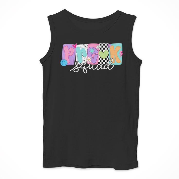 Preschool Squad Team Pre-K Crew Back To School Teacher Men Tank Top, funny design