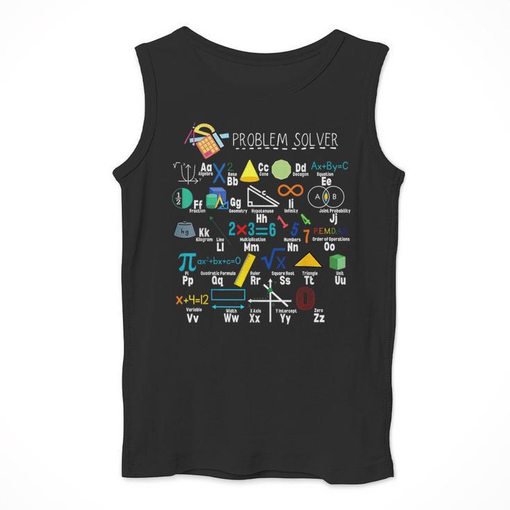 Problem Solver Math Alphabet ABC Teacher Students Men Tank Top, funny design
