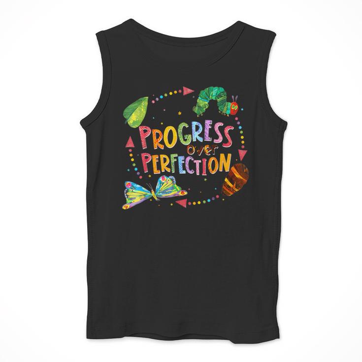Progress Over Perfection Caterpillar Teacher Back To School Men Tank Top, funny design Progress Over Perfection Caterpillar Teacher Back To School Men Tank Top, funny design
