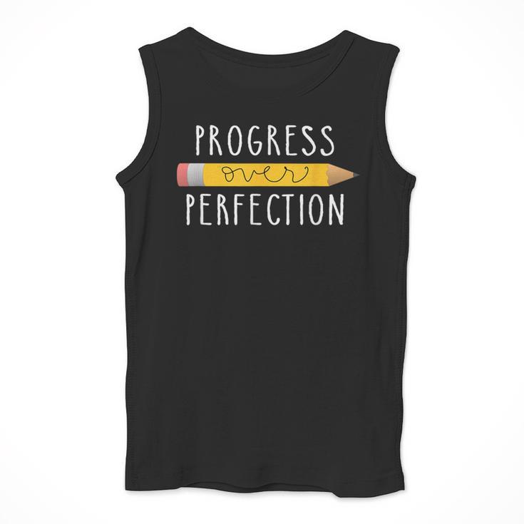 Progress Over Perfection Motivational Teacher Tee Men Tank Top, funny design Progress Over Perfection Motivational Teacher Tee Men Tank Top, funny design