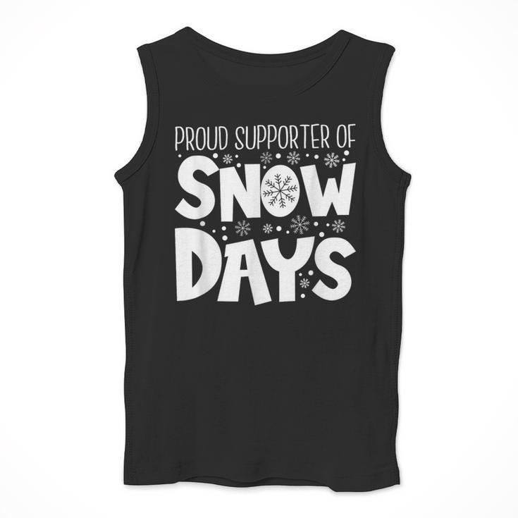 Proud Supporter Of Snow Days Teacher Christmas Men Women Men Tank Top, funny design