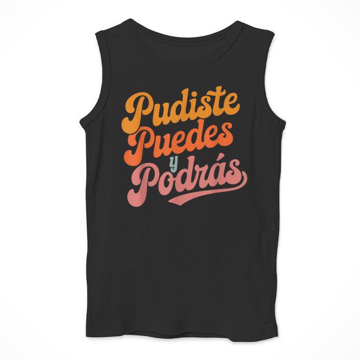 Pudiste Puedes Podras Maestra Spanish Teacher Men Tank Top, funny design