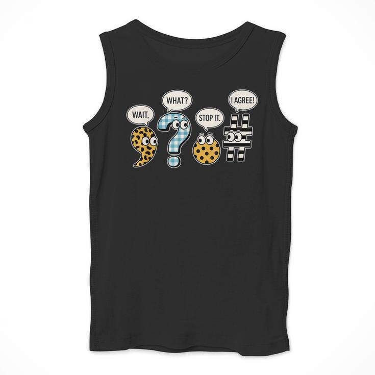 Punctuation English Grammar Teacher Back To School Men Tank Top, English Teacher Gifts, funny design