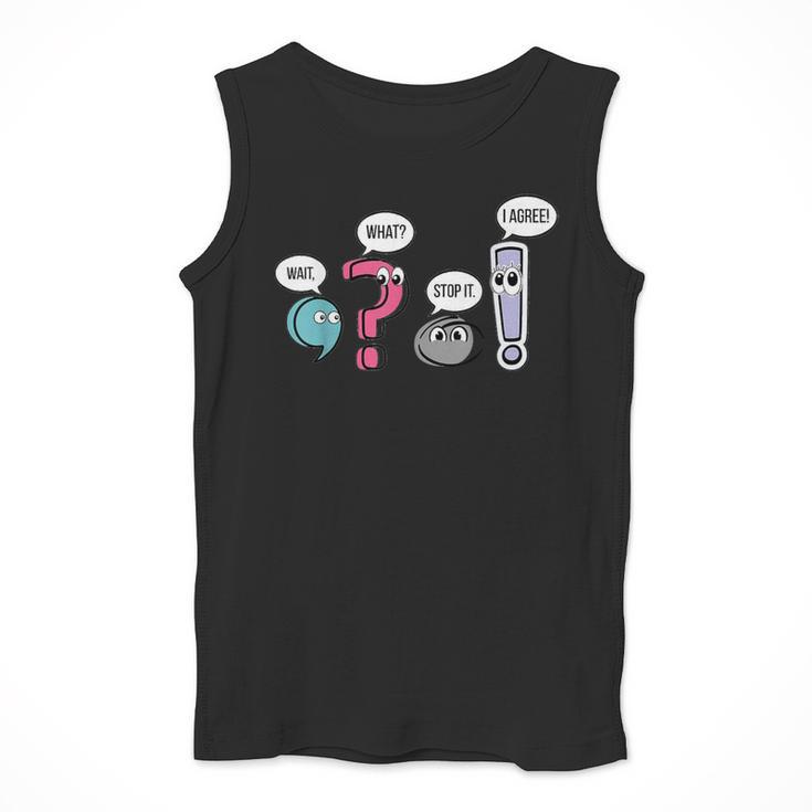 Punctuation English Teacher Wait What Stop It I Agree Men Tank Top, English Teacher Gifts, funny design Punctuation English Teacher Wait What Stop It I Agree Men Tank Top, English Teacher Gifts, funny design