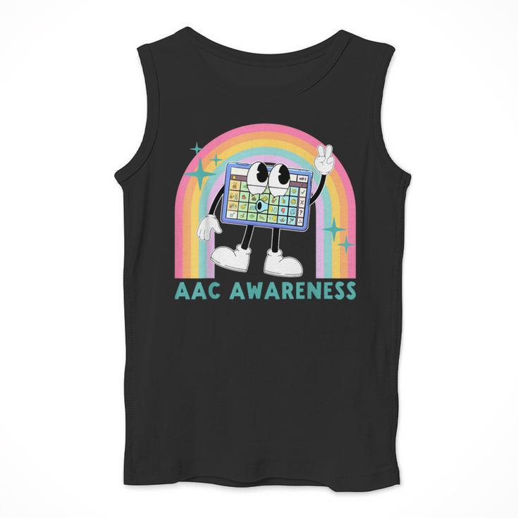 Rainbow AAC Awareness Month SPED Teacher SLP Communication Men Tank Top, funny design
