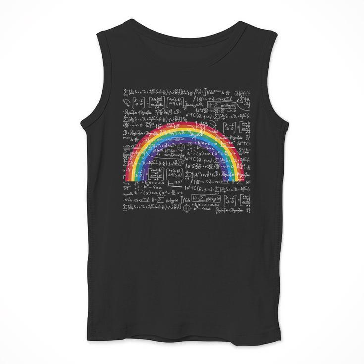 Rainbow Math Equation Teacher Nerd Retro LGBT Gay Pride Flag Men Tank Top, funny design