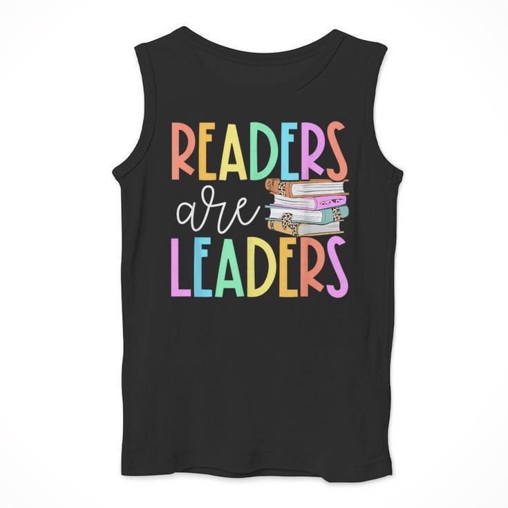 Readers Are Leaders Reading Book Lovers Teacher Women Kids Men Tank Top, funny design Readers Are Leaders Reading Book Lovers Teacher Women Kids Men Tank Top, funny design