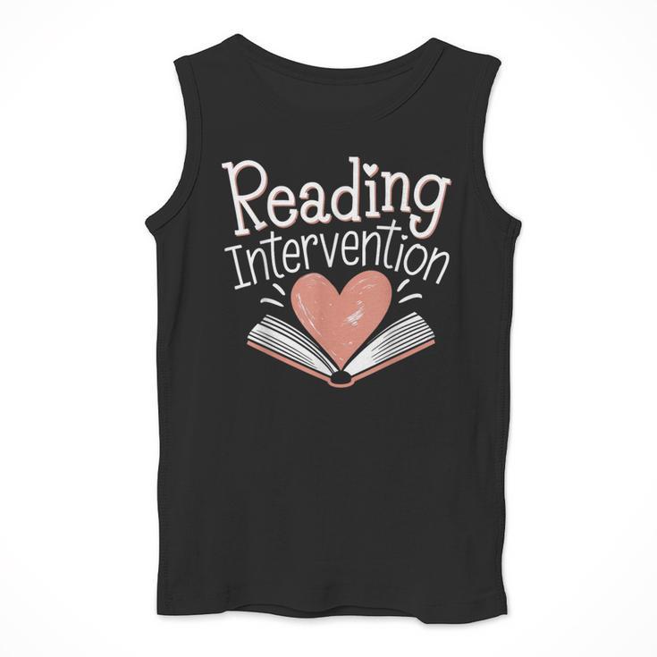 Reading Intervention Teacher Men Tank Top, funny design Reading Intervention Teacher Men Tank Top, funny design