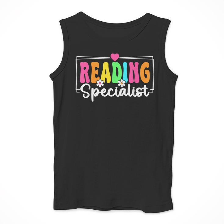 Reading Specialist Back To School Reading Teacher Men Tank Top, funny design Reading Specialist Back To School Reading Teacher Men Tank Top, funny design