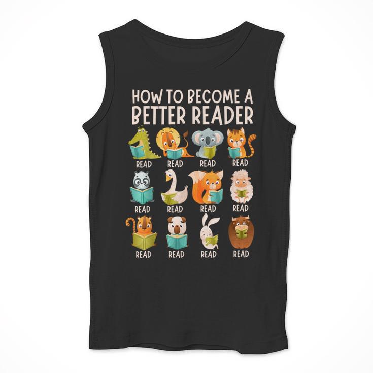 Reading Teacher How To Become a Better Reader Book Lover Fun Men Tank Top, funny design Reading Teacher How To Become a Better Reader Book Lover Fun Men Tank Top, funny design