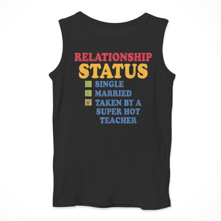 Relationship Status Single Married Hot Teacher Men Tank Top, funny design