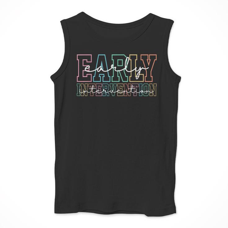 Retro Early Intervention Teacher Intervention Specialist Men Tank Top, funny design Retro Early Intervention Teacher Intervention Specialist Men Tank Top, funny design
