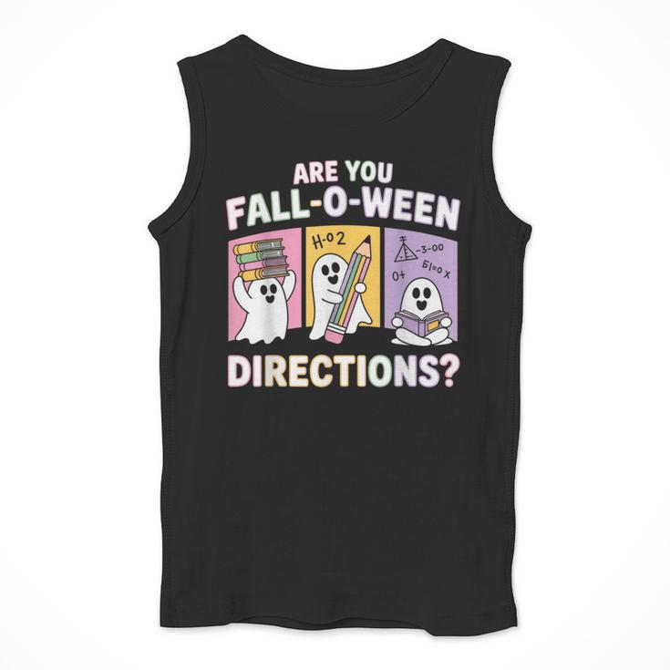 Retro Are You Fall O Ween Directions Teacher Halloween Ghost Men Tank Top, funny design
