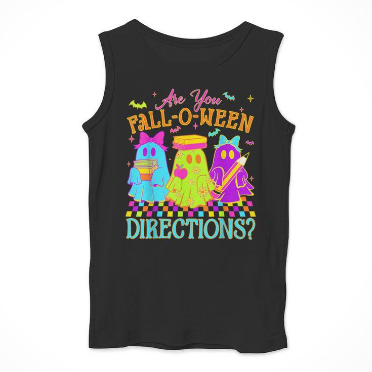Retro Are You Falloween Direction Teacher Spooky Halloween Men Tank Top, funny design Retro Are You Falloween Direction Teacher Spooky Halloween Men Tank Top, funny design