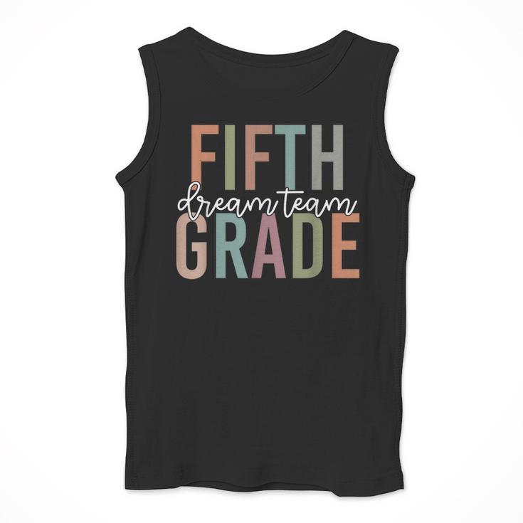 Retro Fifth Grade Dream Team Groovy Teacher Back To School Men Women Girls Kids Men Tank Top, Groovy Teacher Gifts, funny design