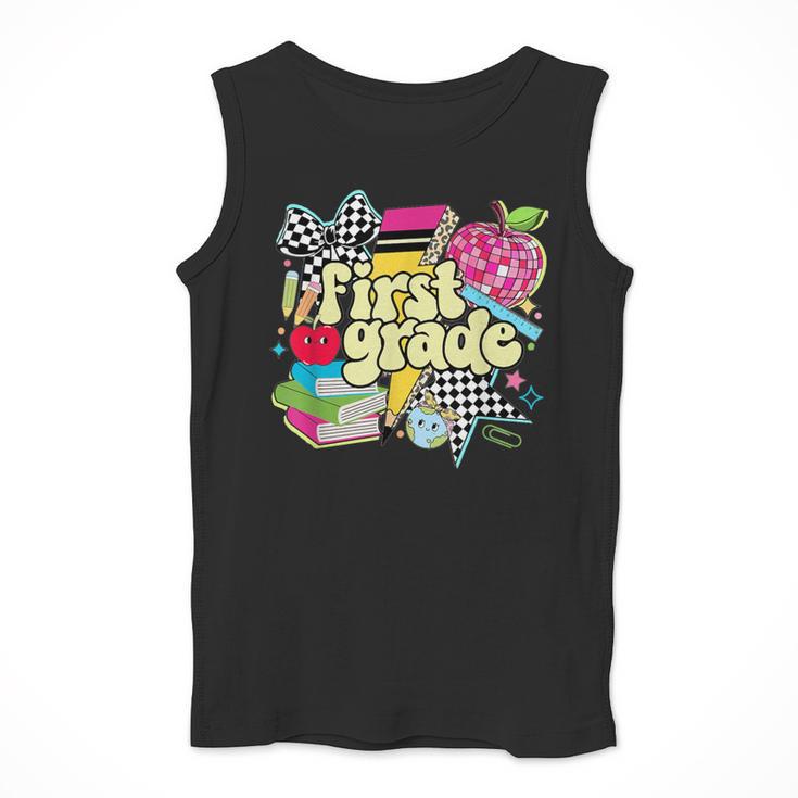Retro First Grade Teacher Disco Ball Coquette Back To School Men Tank Top, First Grade Teacher Gifts, funny design Retro First Grade Teacher Disco Ball Coquette Back To School Men Tank Top, First Grade Teacher Gifts, funny design