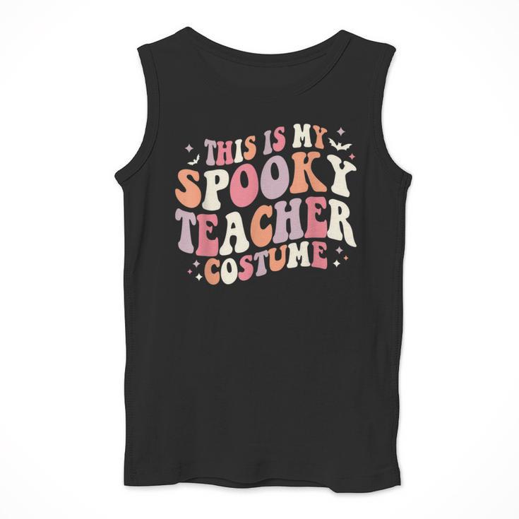 Retro Halloween This Is My Spooky School Teacher Costume Men Tank Top, funny design Retro Halloween This Is My Spooky School Teacher Costume Men Tank Top, funny design
