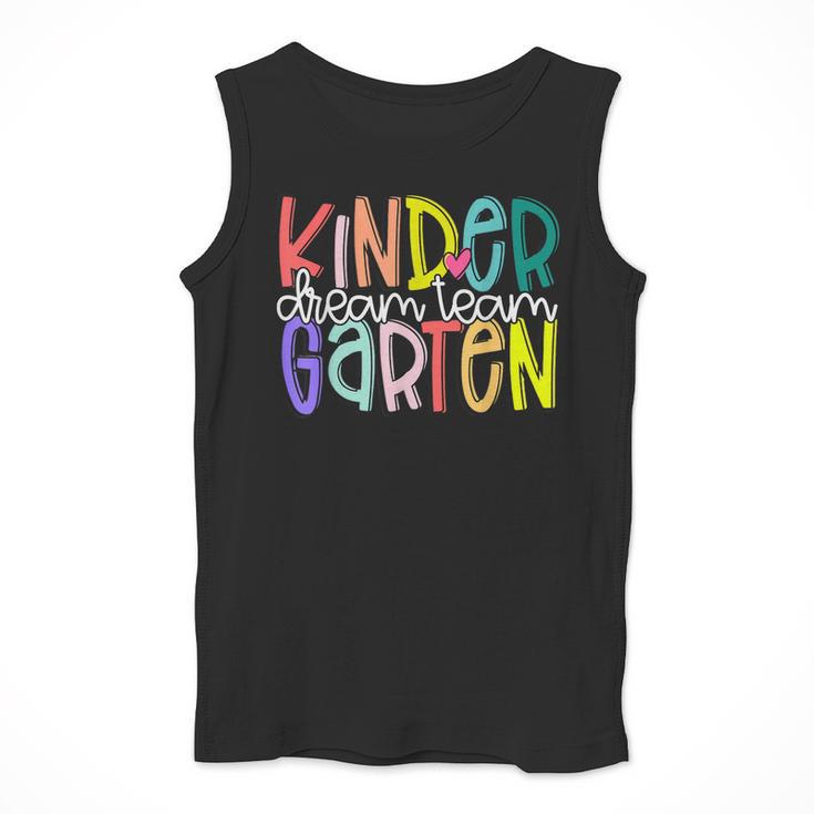 Retro Kindergarten Dream Team Back To School Teacher Kids Men Tank Top, funny design Retro Kindergarten Dream Team Back To School Teacher Kids Men Tank Top, funny design