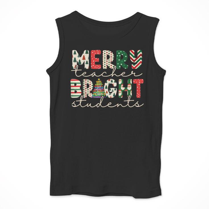 Retro Merry Teacher Bright Students Christmas Teacher Men Tank Top, funny design Retro Merry Teacher Bright Students Christmas Teacher Men Tank Top, funny design