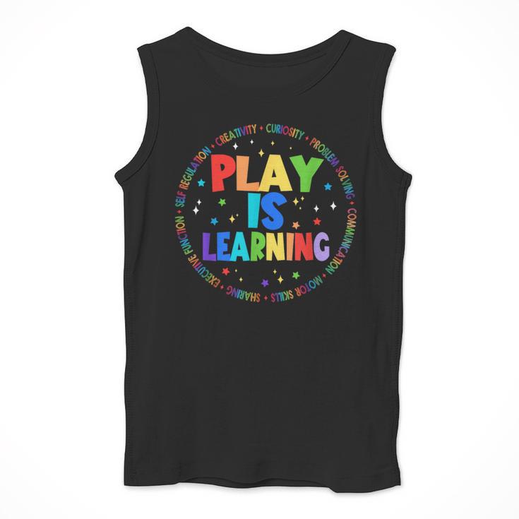 Retro Play Is Learning Teacher Back To School Men Tank Top, funny design