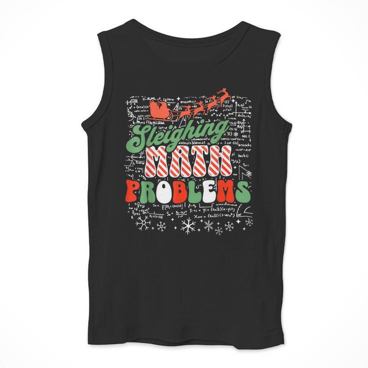 Retro Sleighing Math Problems Santa Math Teacher Christmas Men Tank Top, funny design Retro Sleighing Math Problems Santa Math Teacher Christmas Men Tank Top, funny design