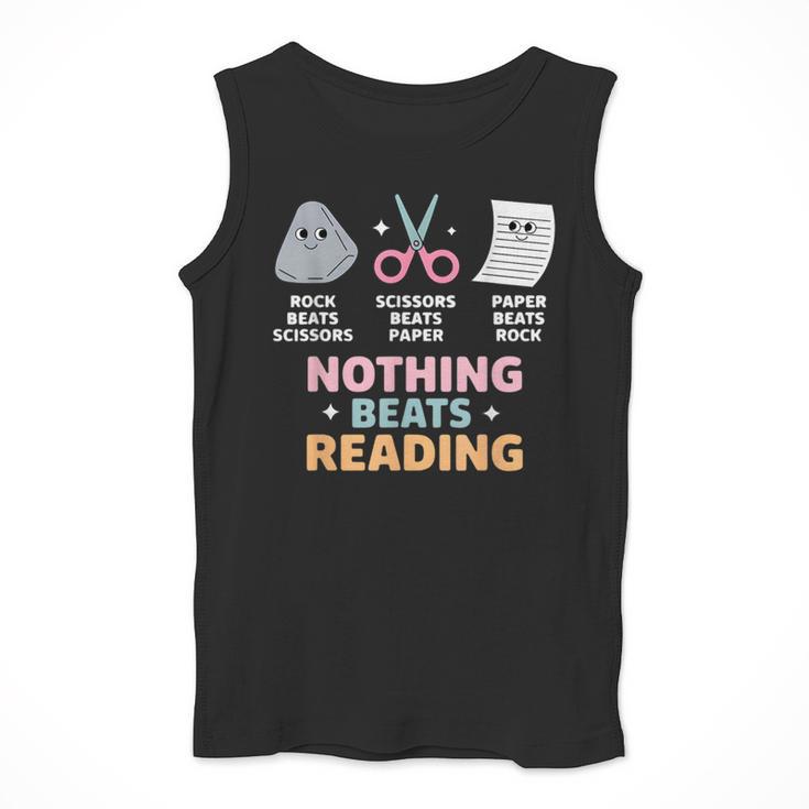 Rock Paper Scissors Teacher Librarian Nothing Beats Reading Men Tank Top, funny design Rock Paper Scissors Teacher Librarian Nothing Beats Reading Men Tank Top, funny design