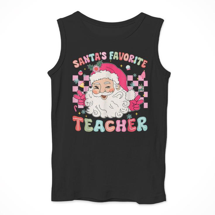 Santa Favorite Teacher Shirt Teacher Christmas Men Tank Top, funny design
