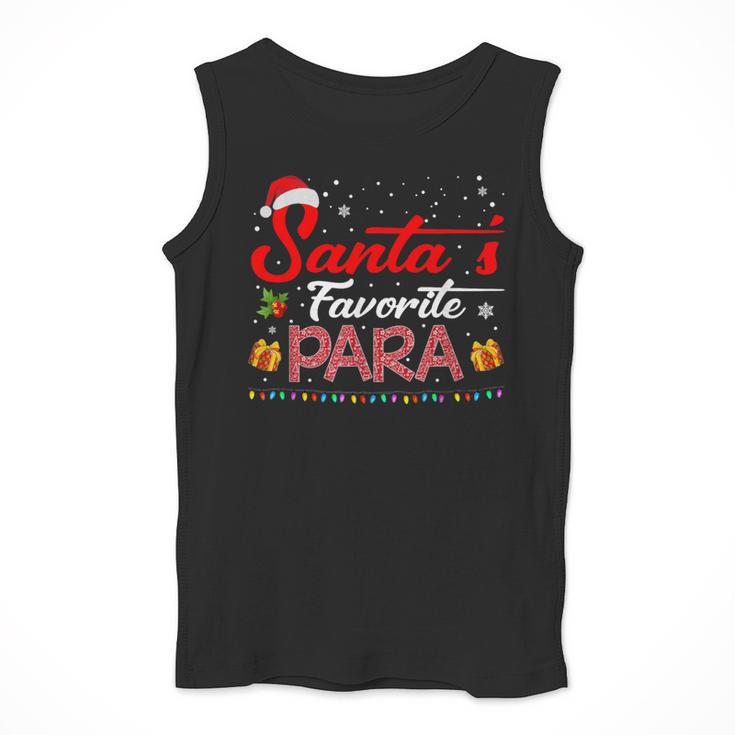 Santa's Favorite Para Christmas Paraprofessional Teacher Men Tank Top, funny design Santa's Favorite Para Christmas Paraprofessional Teacher Men Tank Top, funny design