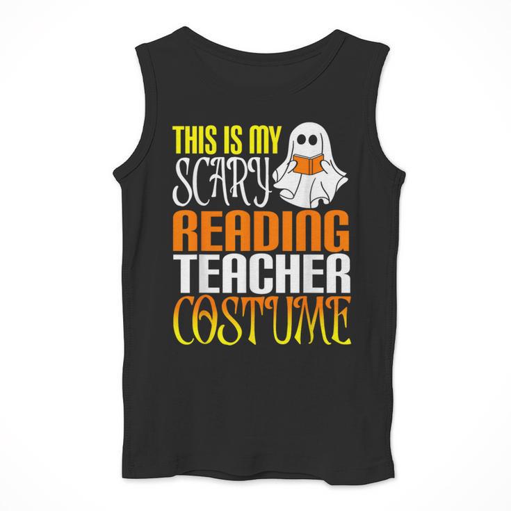 This Is My Scary Reading Teacher Costume Halloween School Men Tank Top, funny design This Is My Scary Reading Teacher Costume Halloween School Men Tank Top, funny design