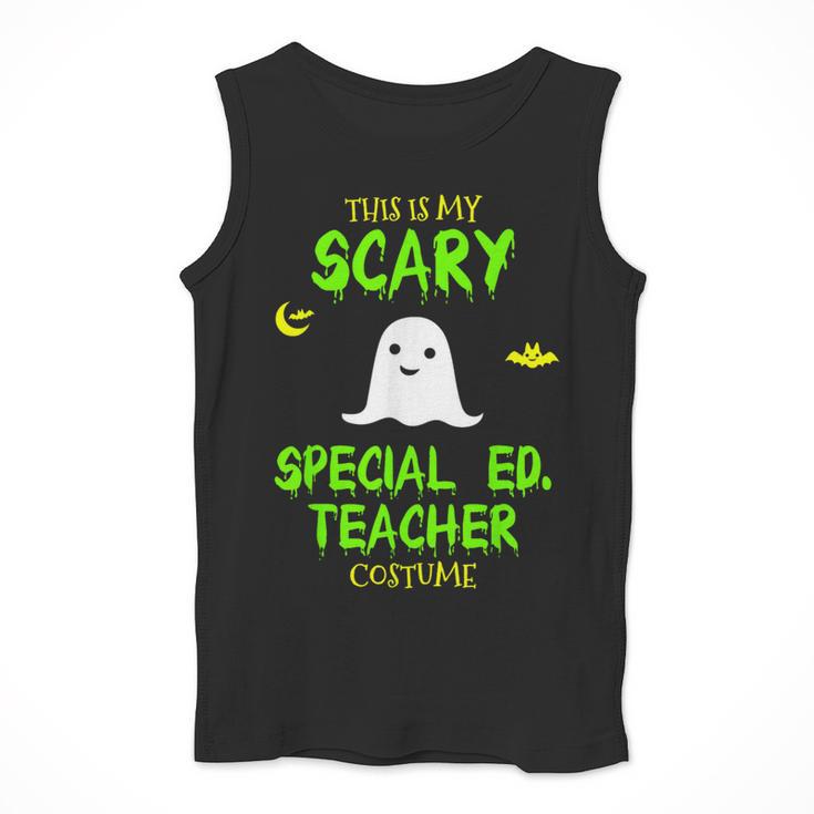 Scary Special Education Ed Teacher Costume Halloween Easy Men Tank Top, funny design Scary Special Education Ed Teacher Costume Halloween Easy Men Tank Top, funny design