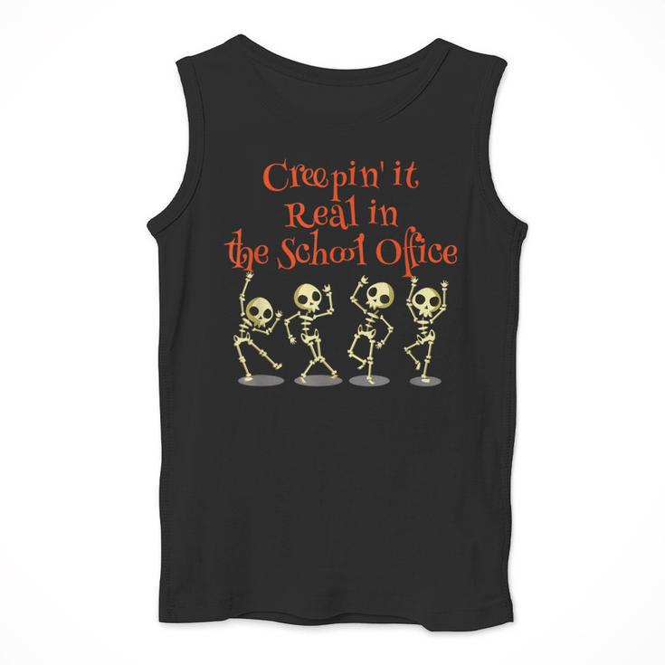 School Office Clerk Creepin' It Real HALLOWEEN Teacher Shirt Men Tank Top, funny design