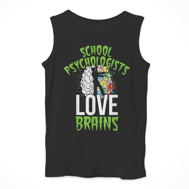 School Psychologists Love Brains Halloween Teacher Counselor Men Tank Top, funny design School Psychologists Love Brains Halloween Teacher Counselor Men Tank Top, funny design