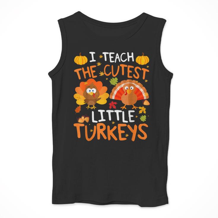 School Thankful I Teach The Cutest Little Turkeys Thanksgiving Teacher Men Tank Top, funny design School Thankful I Teach The Cutest Little Turkeys Thanksgiving Teacher Men Tank Top, funny design