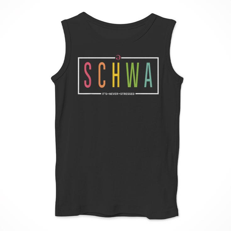 Schwa Teacher Reading Literacy For English Grammar Teachers Men Tank Top, English Teacher Gifts, funny design Schwa Teacher Reading Literacy For English Grammar Teachers Men Tank Top, English Teacher Gifts, funny design