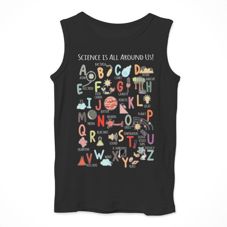 Science Teacher Alphabet Science Is All Around Us Teacher Men Tank Top, Science Teacher Gifts, funny design