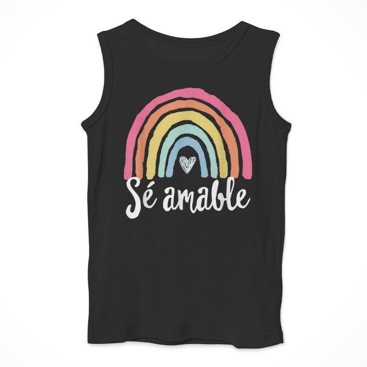 Sé Amable Spanish Bilingual Teacher Be Kind Boho Rainbow Men Tank Top, funny design Sé Amable Spanish Bilingual Teacher Be Kind Boho Rainbow Men Tank Top, funny design