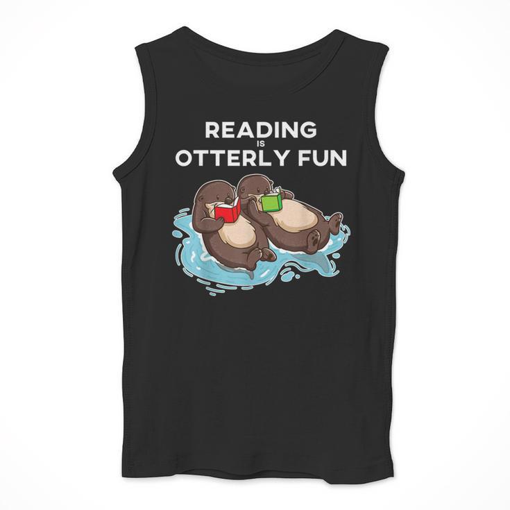 Sea Otter Book Reading Shirt For Bookworm Teachers Men Tank Top, funny design