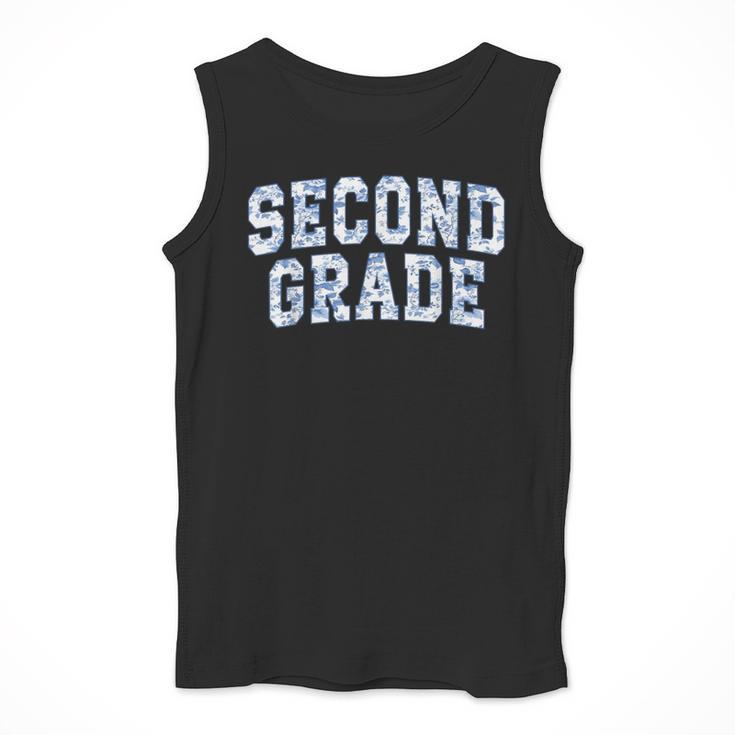 Second Grade Floral Blue Back To School 2nd Grade Teacher Men Tank Top, 2nd Grade Teacher Gifts, funny design Second Grade Floral Blue Back To School 2nd Grade Teacher Men Tank Top, 2nd Grade Teacher Gifts, funny design